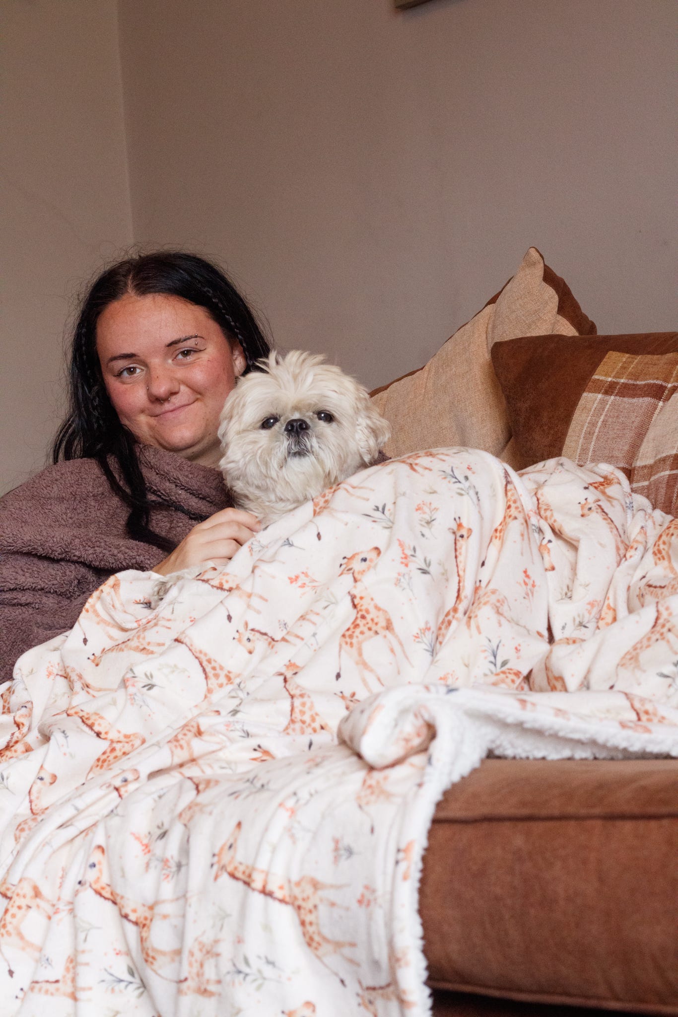 The Graceful Giraffe Human Blanket