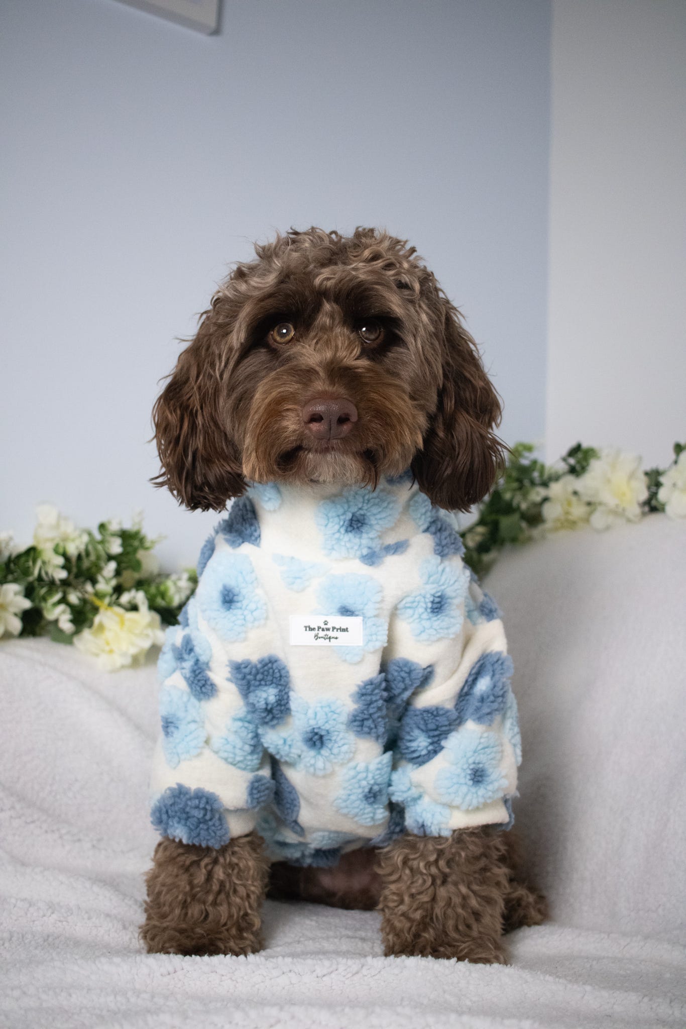 The Bluebell Blue Floral Fleece