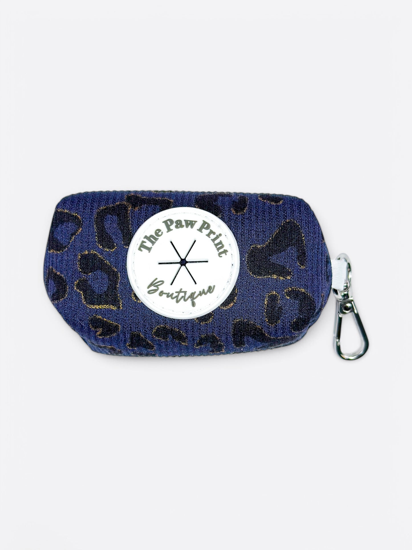 The Luxe Leopard - (Navy) Poo Bag Holder