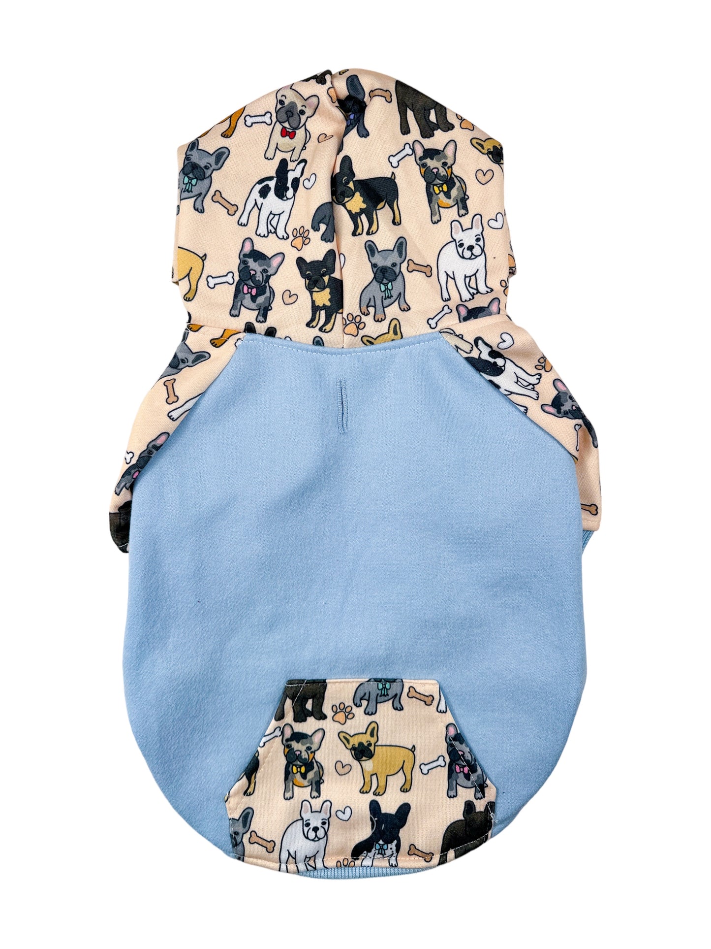 The French Bulldog Dog Hoodie - Baby Blue