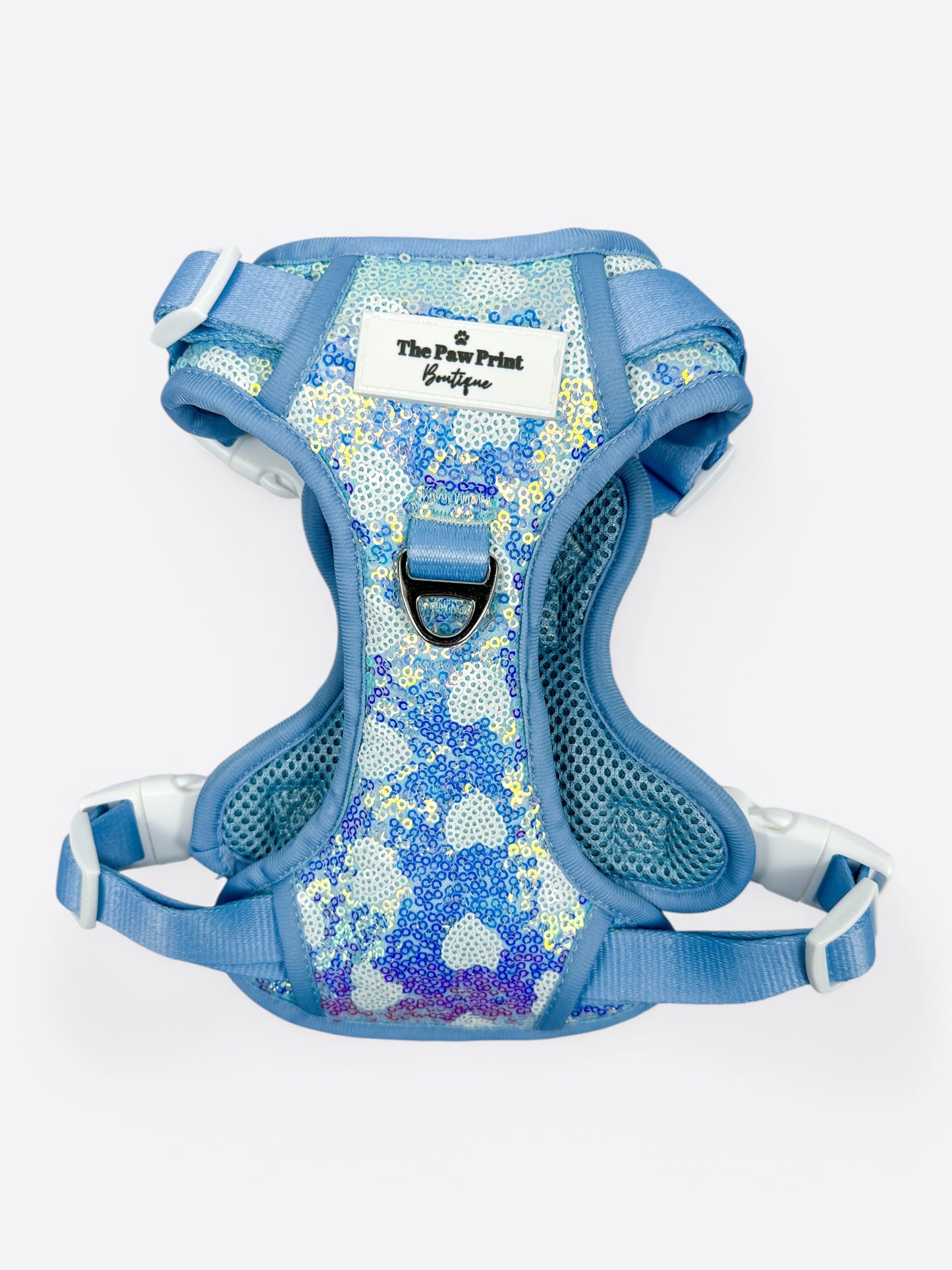 The Sassy in Sequins - Baby Blue Adventure Paws Harness