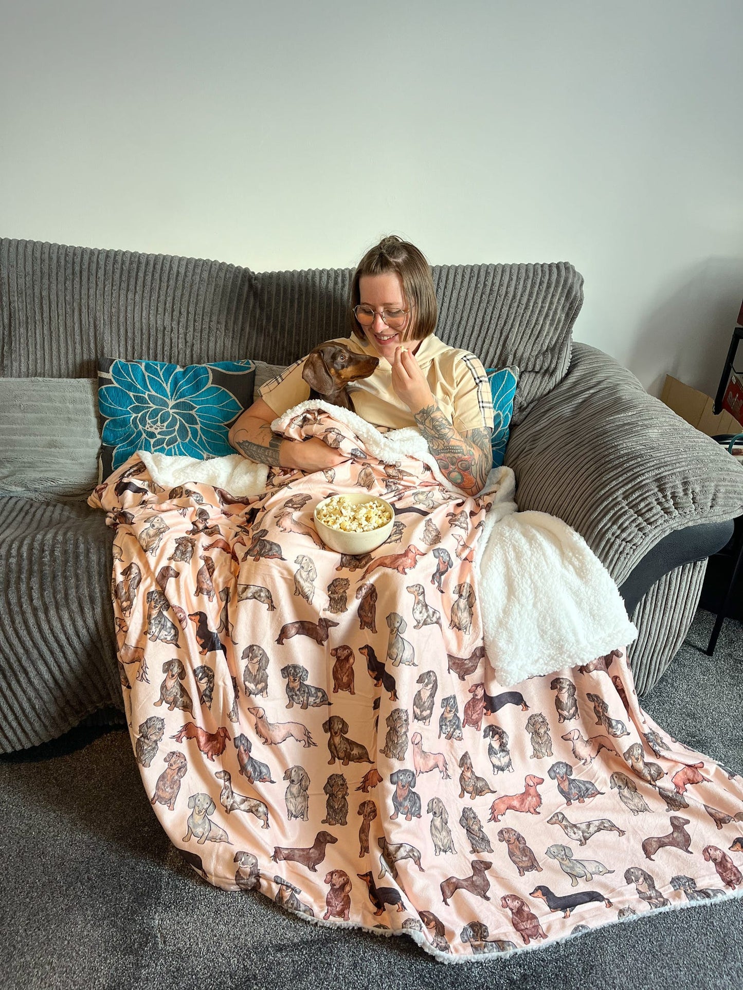 The Dachshund Human Blanket