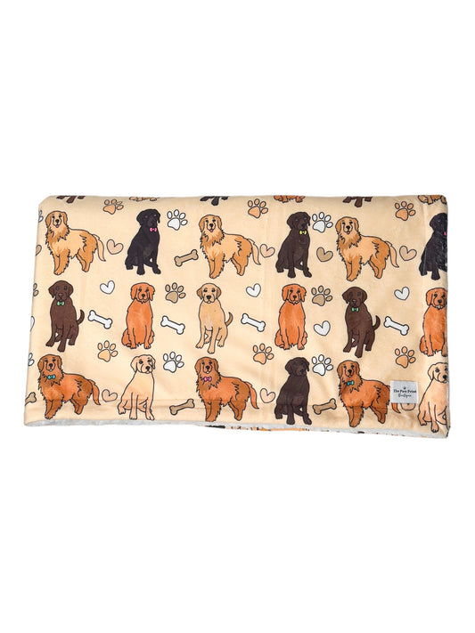 The Labrador / Retriever Dog Blanket - Beige