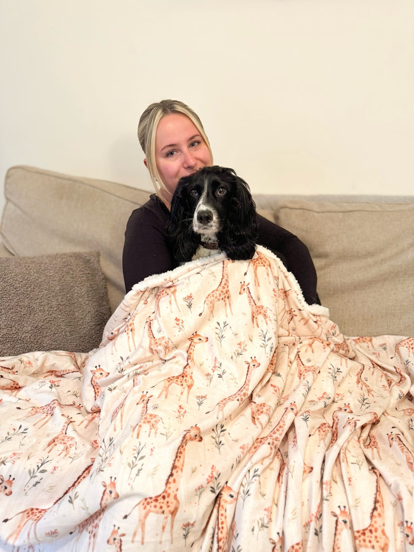 The Graceful Giraffe Human Blanket