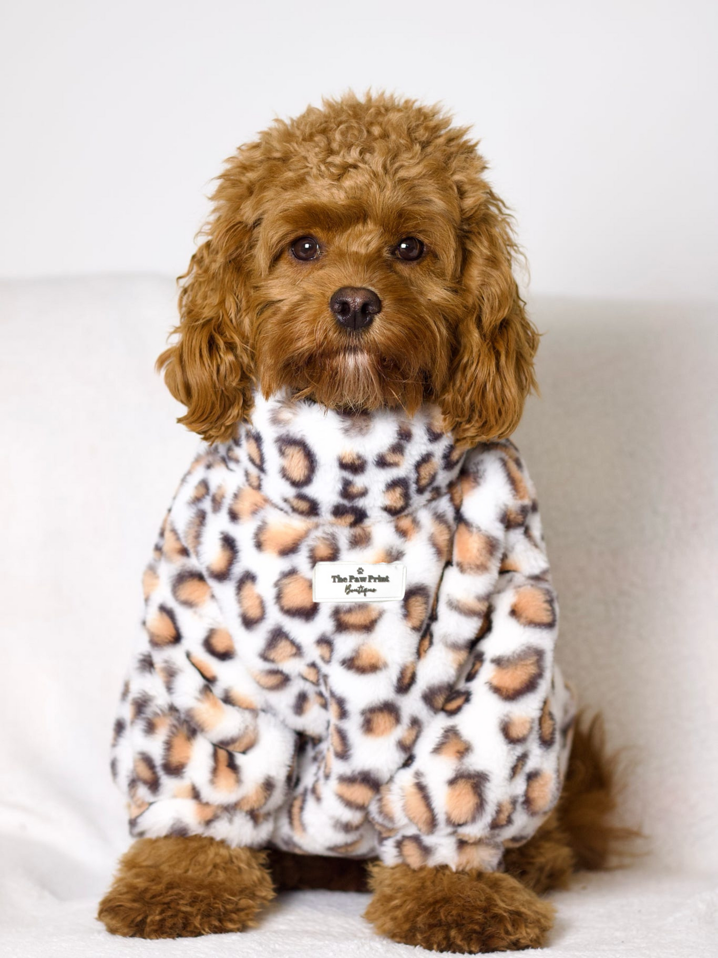 The Leopard Print (Orange & White) Fluffy & Fabulous Fleece