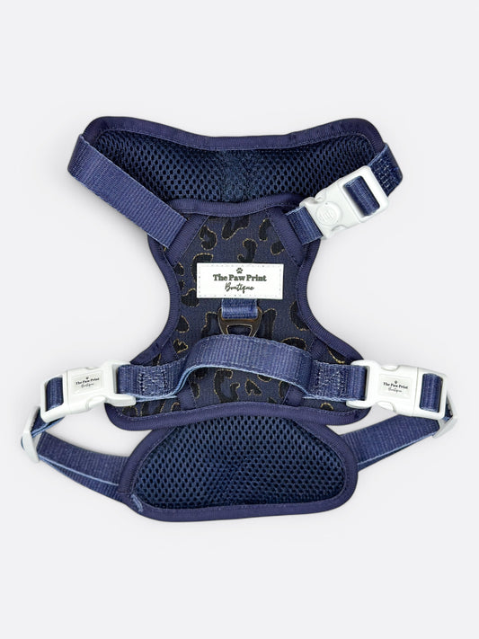 The Luxe Leopard (Navy) Adventure Paws Harness