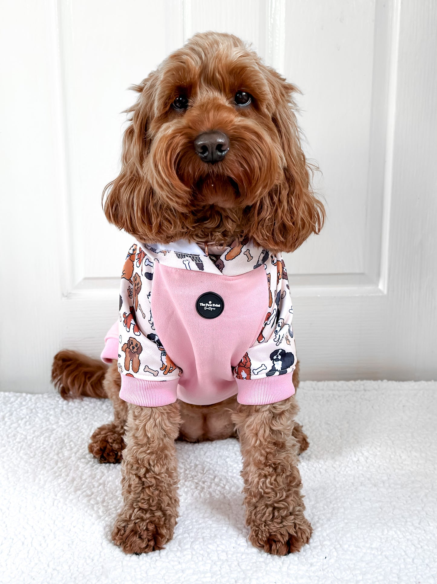 The Poodles & Doodles Dog Hoodie - Baby Pink