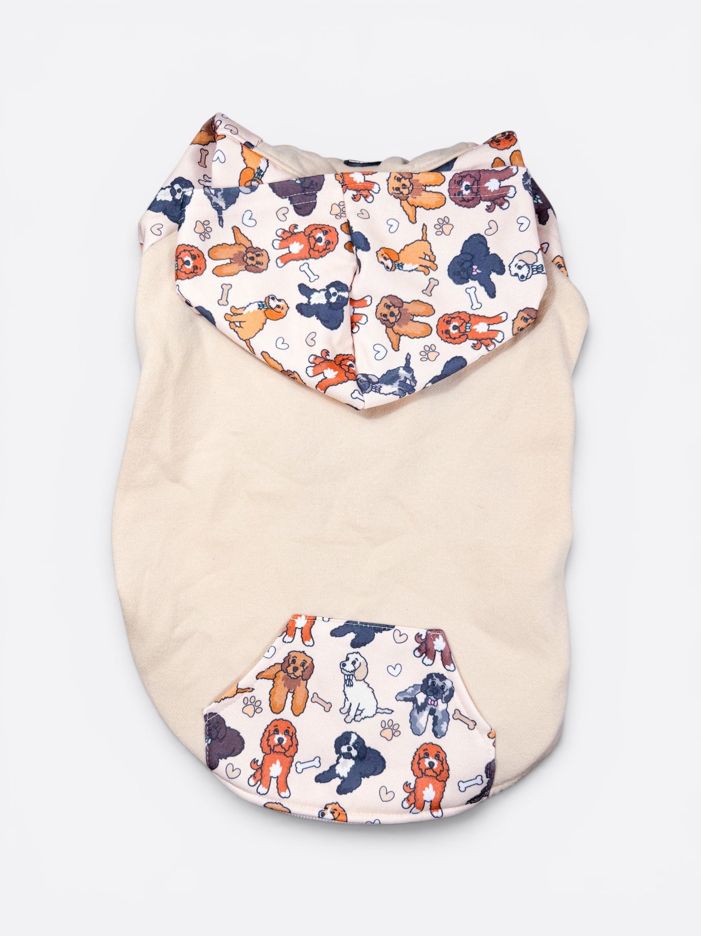 The Oodles & Doodles Dog Hoodie (Beige)