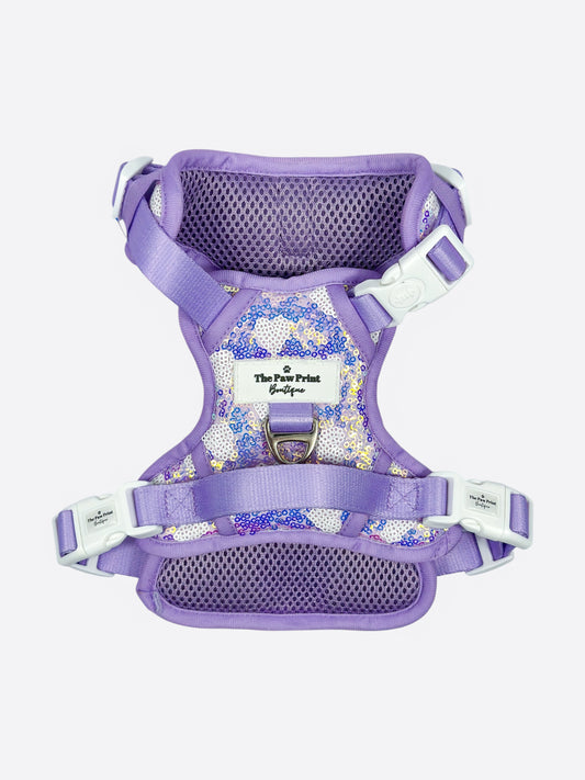 The Sassy in Sequins - Lilac Adventure Paws Harness