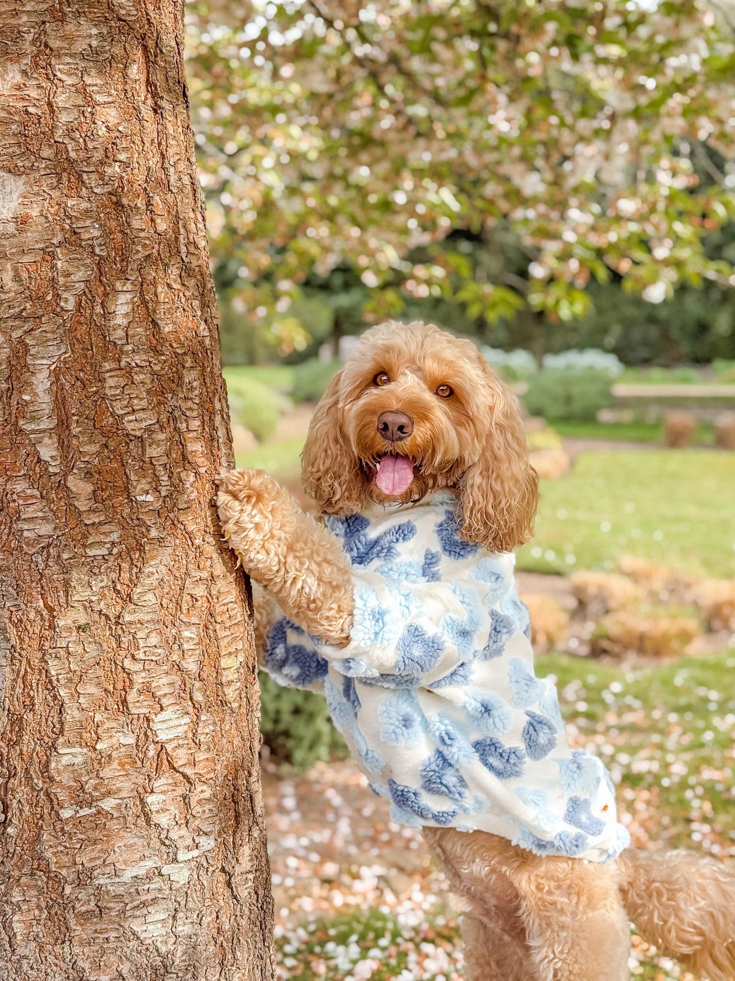 The Bluebell Blue Floral Fleece