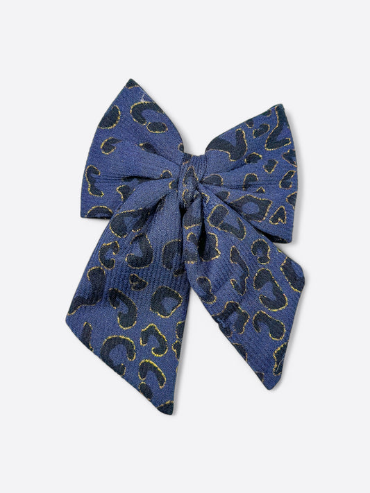 The Luxe Leopard (Navy) Bow Tie