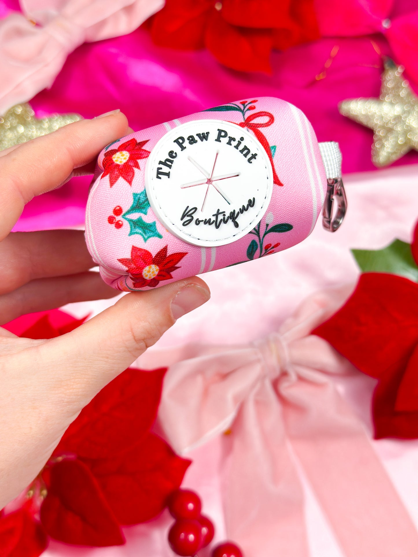 Merry Pinkmas Poo Bag Holder