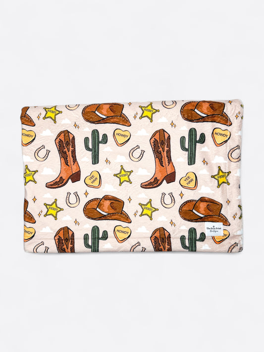 The Howdy Pawtner Dog Blanket