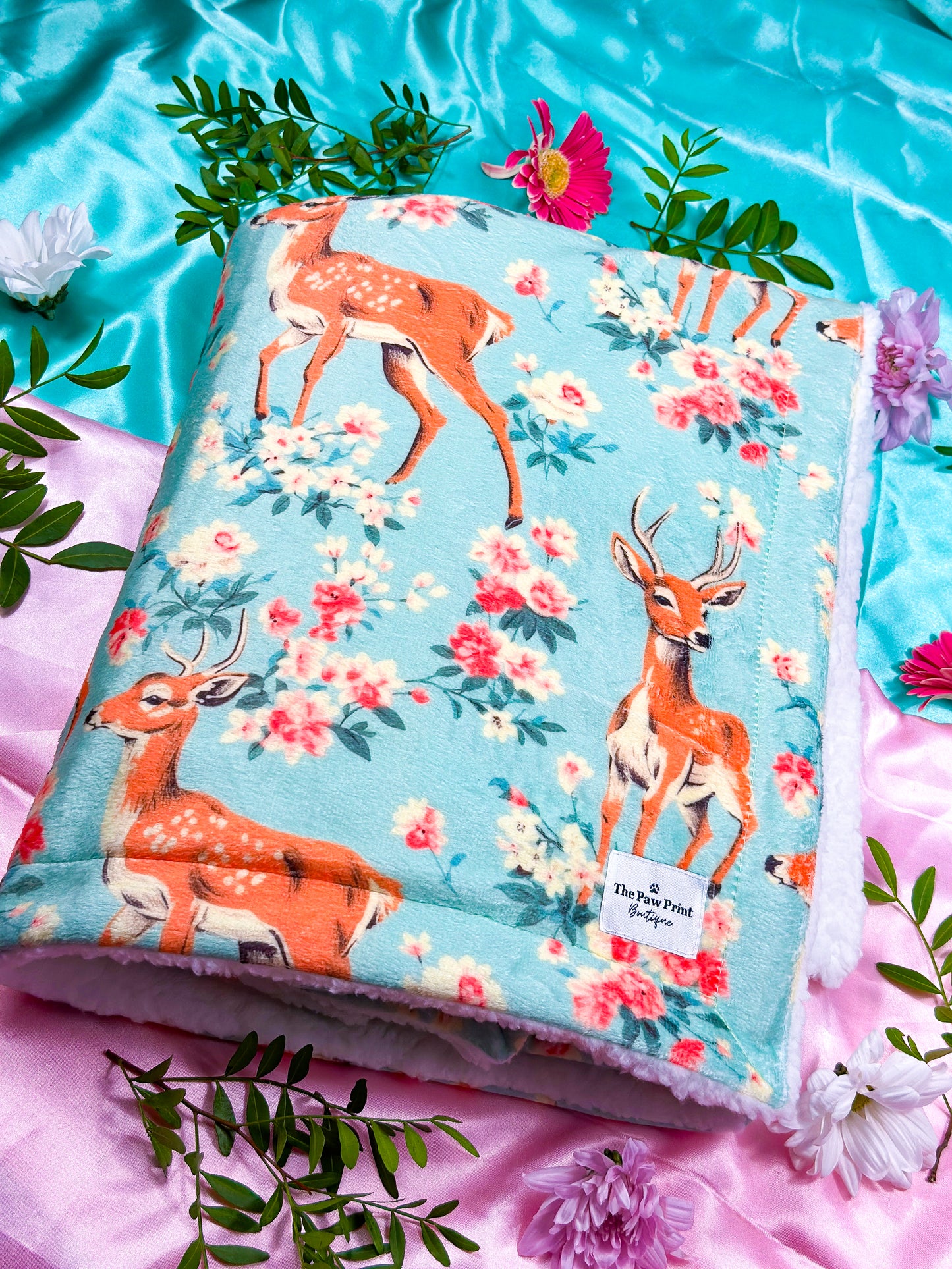 Bambi in Bloom Dog Blanket