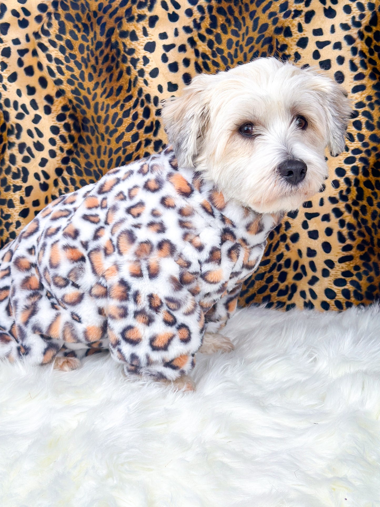 The Leopard Print (Orange & White) Fluffy & Fabulous Fleece