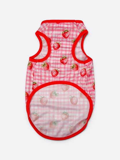 The Strawberry Gingham Cooling Vest
