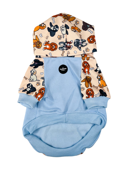 The Poodles & Doodles Dog Hoodie - Baby Blue