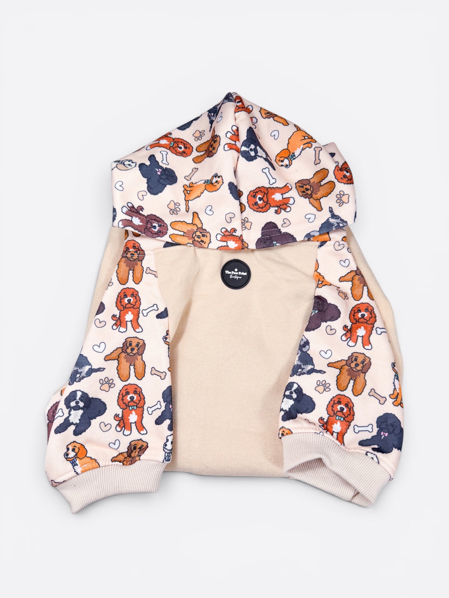 The Oodles & Doodles Dog Hoodie (Beige)