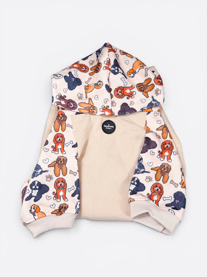 The Oodles & Doodles Dog Hoodie (Beige)