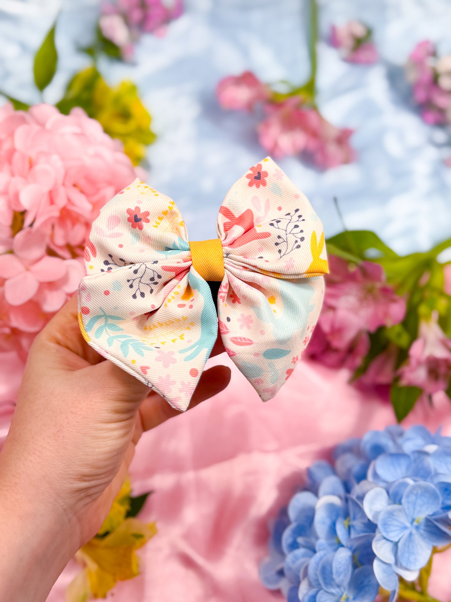 Hop into Bloom Bow Tie