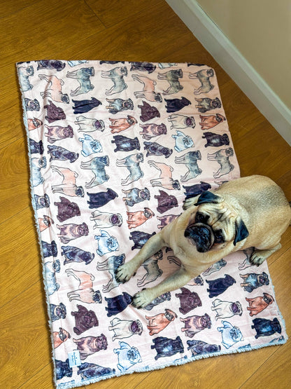 The Pug Dog Blanket