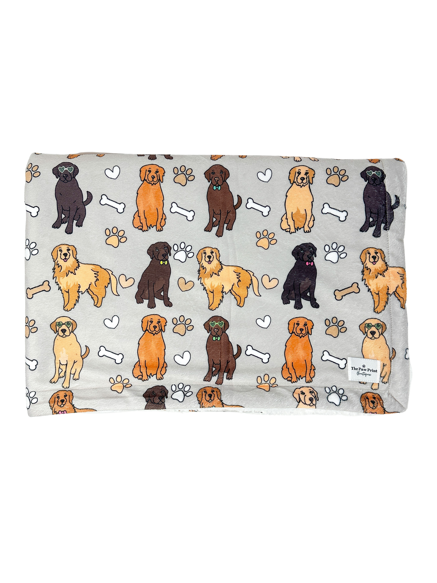 The Labrador / Retriever Dog Blanket - Grey