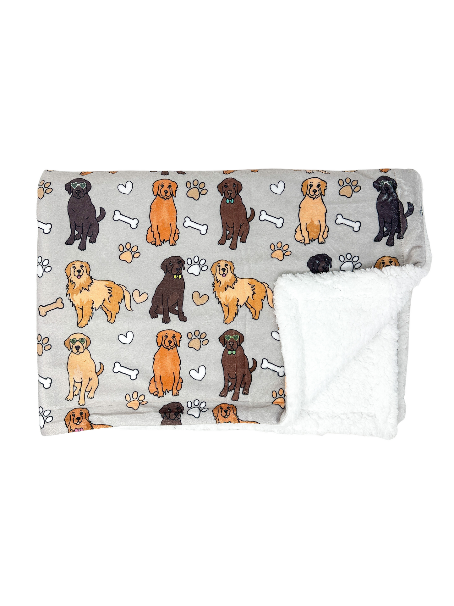 The Labrador / Retriever Dog Blanket - Grey