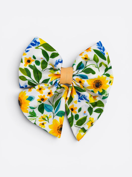 Sunny Sunflowers Bow Tie