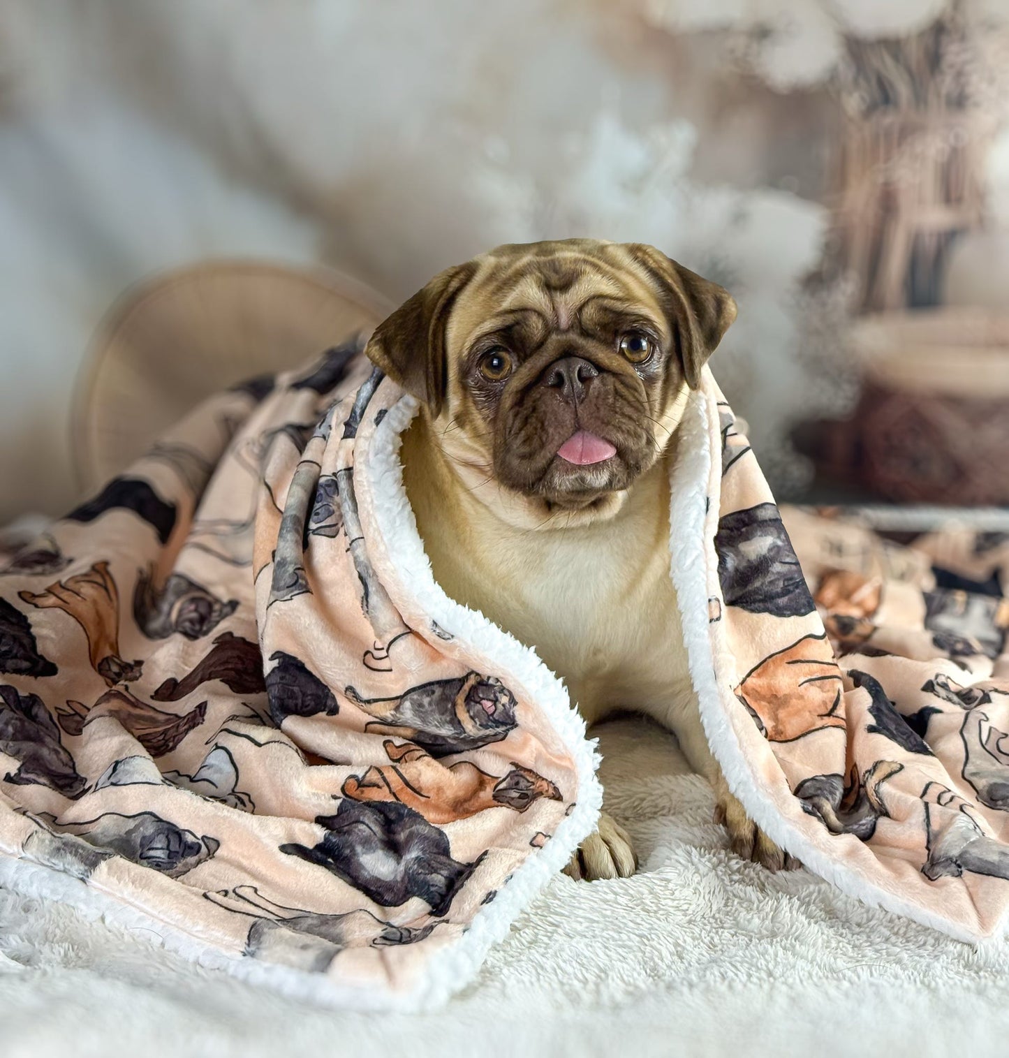 The Pug Dog Blanket