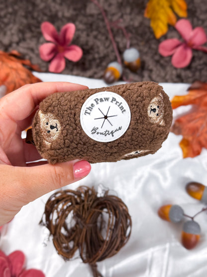 The Embroidered Little Bear Cub Poo Bag Holder