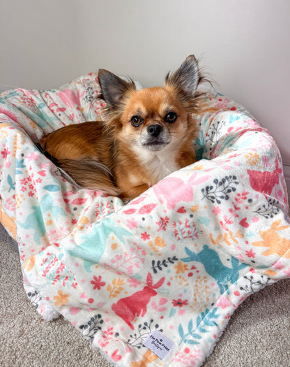 Hop into Bloom Dog Blanket