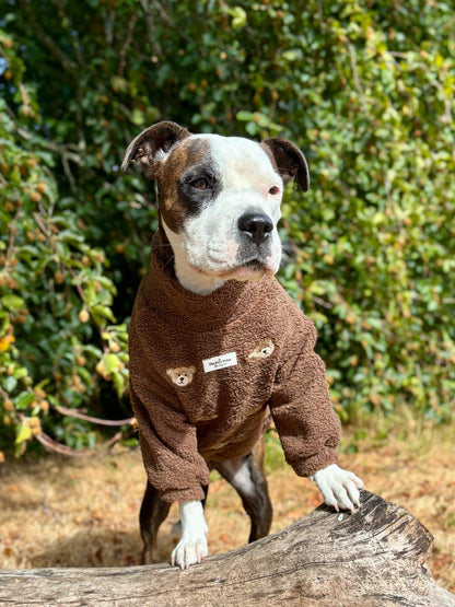 The Embroidered Little Bear Cub Teddy Fleece