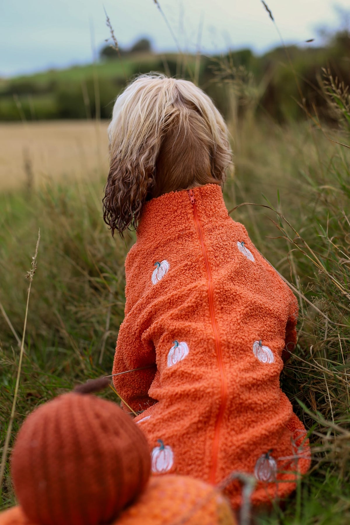 The Embroidered Pumpkins Teddy Fleece