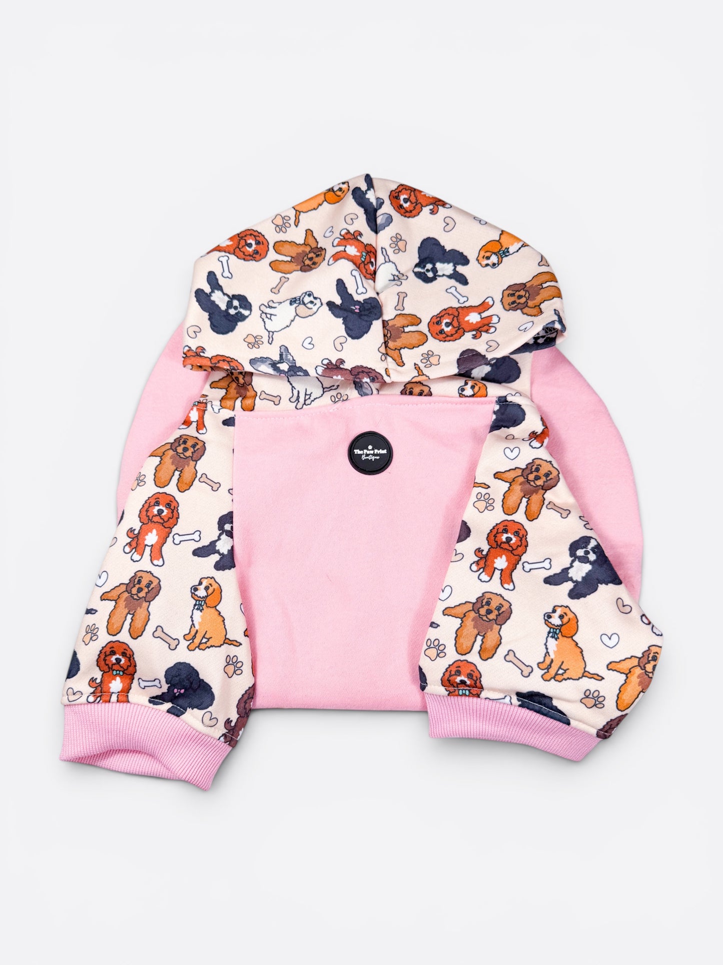 The Oodles & Doodles Dog Hoodie (Pink)