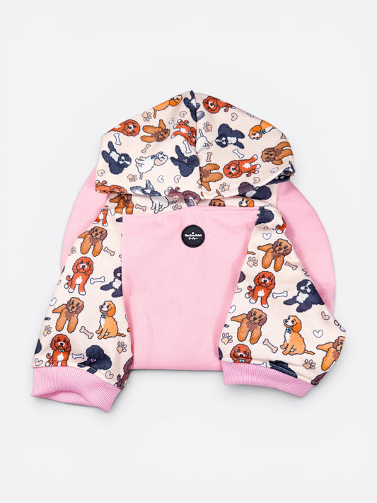 The Oodles & Doodles Dog Hoodie (Pink)