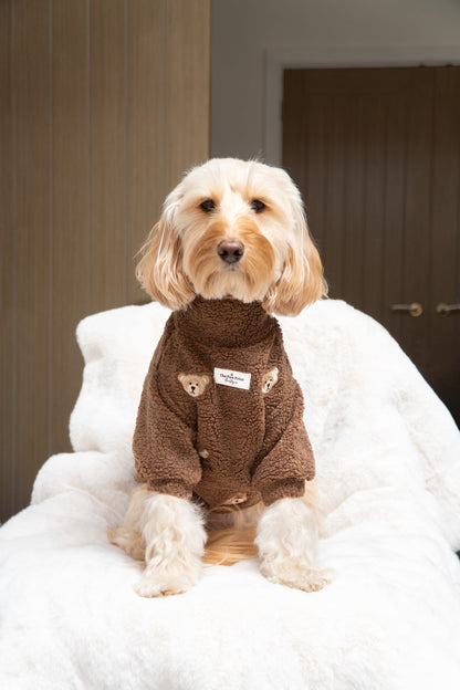 The Embroidered Little Bear Cub Teddy Fleece