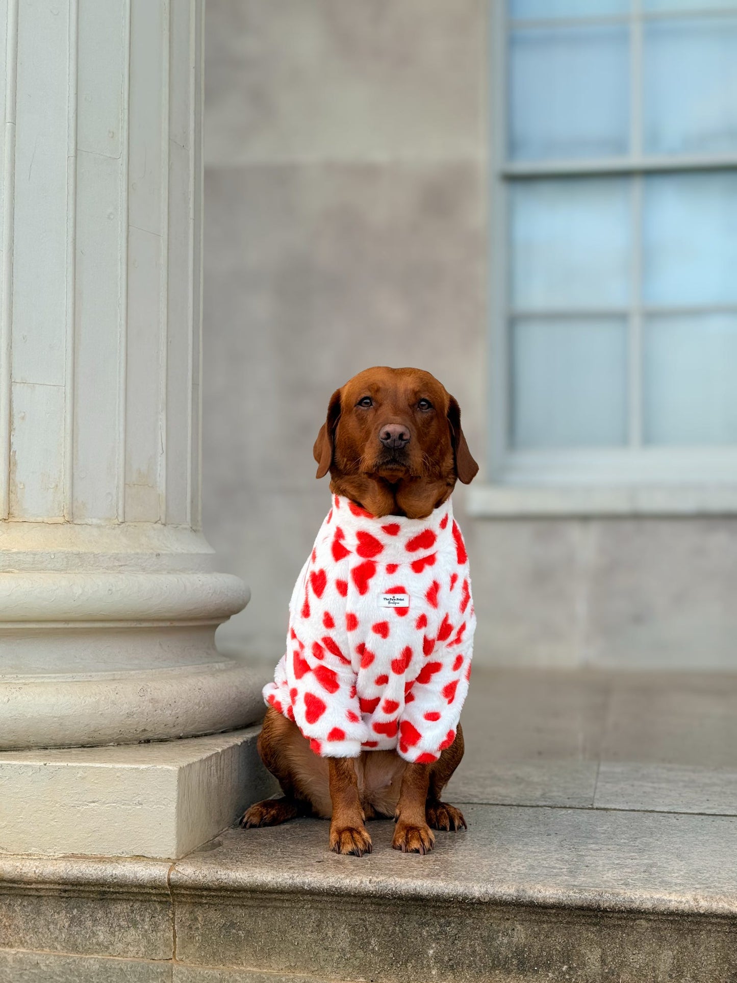 The Love Hearts Fluffy & Fabulous Fleece - Red & White
