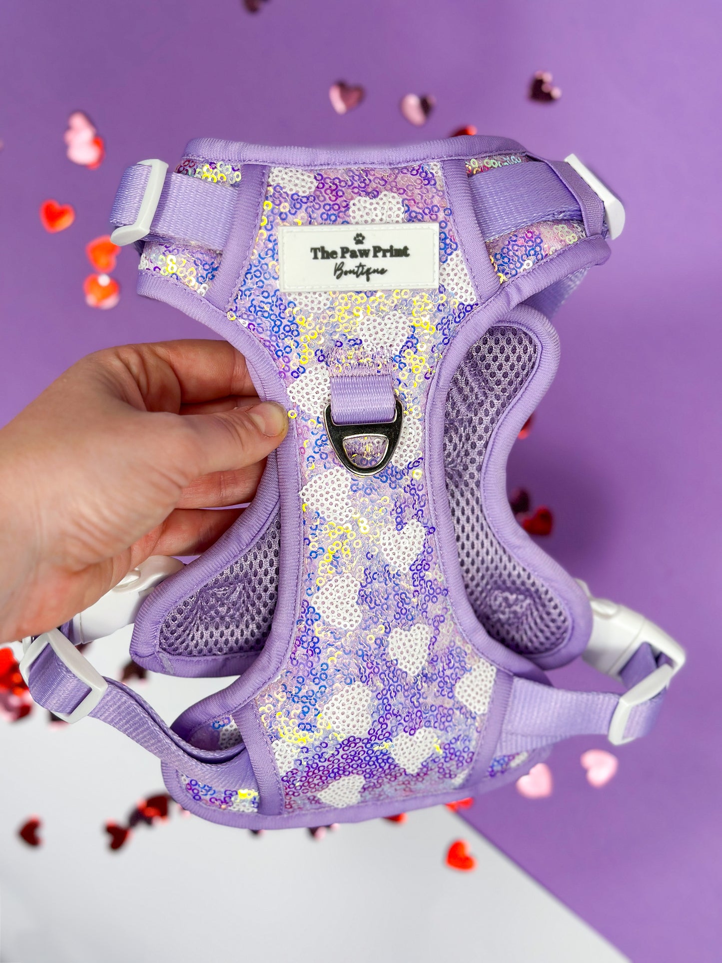 The Sassy in Sequins - Lilac Adventure Paws Harness