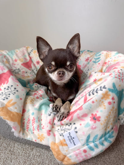 Hop into Bloom Dog Blanket