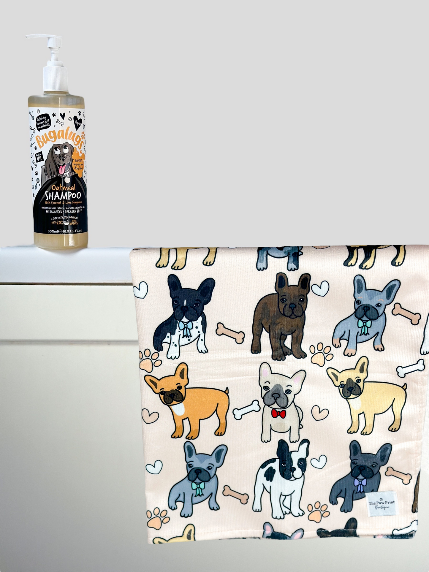 The French Bulldog Dog Towel - Beige