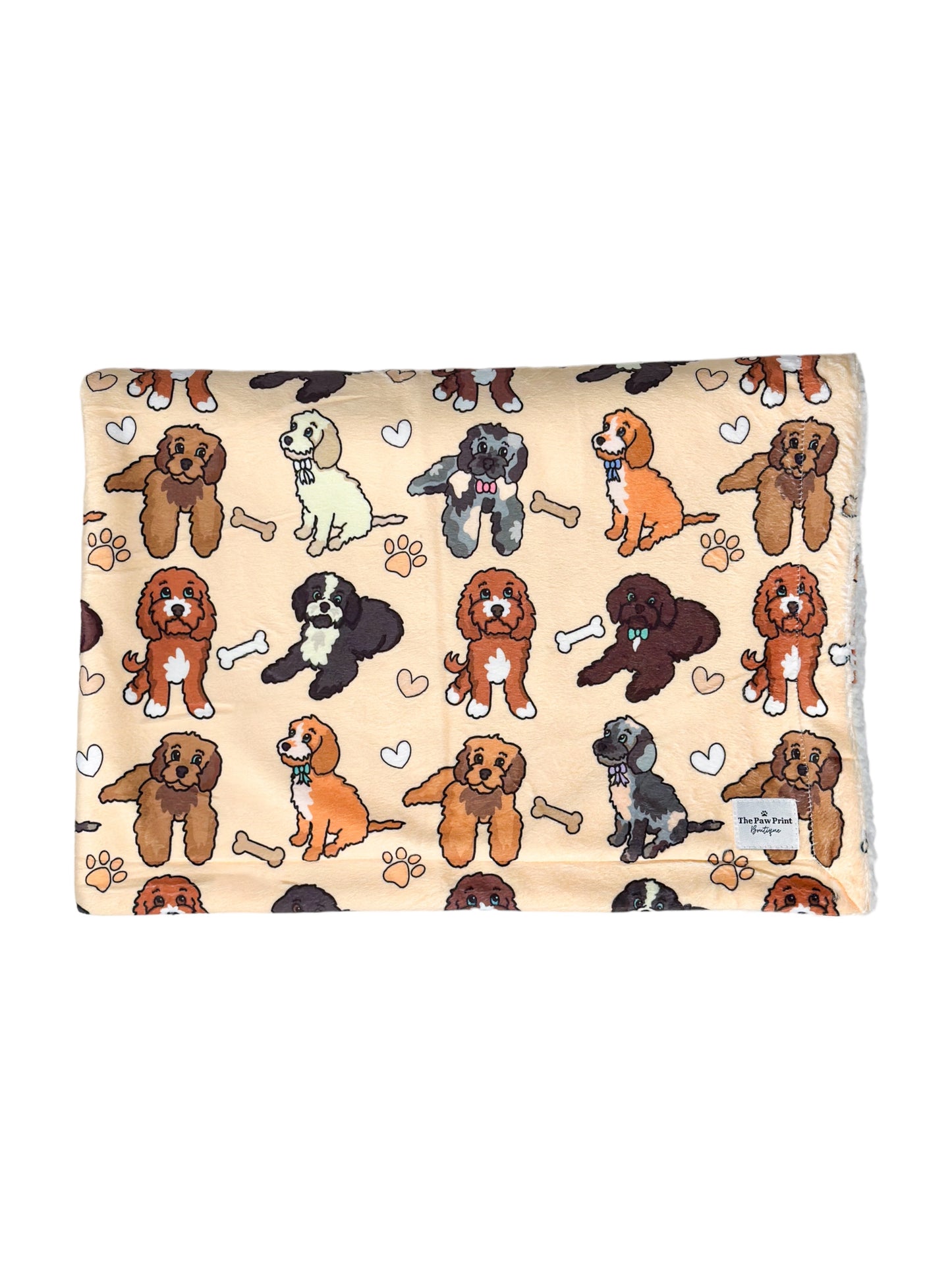 The Poodles & Doodles Dog Blanket - Beige