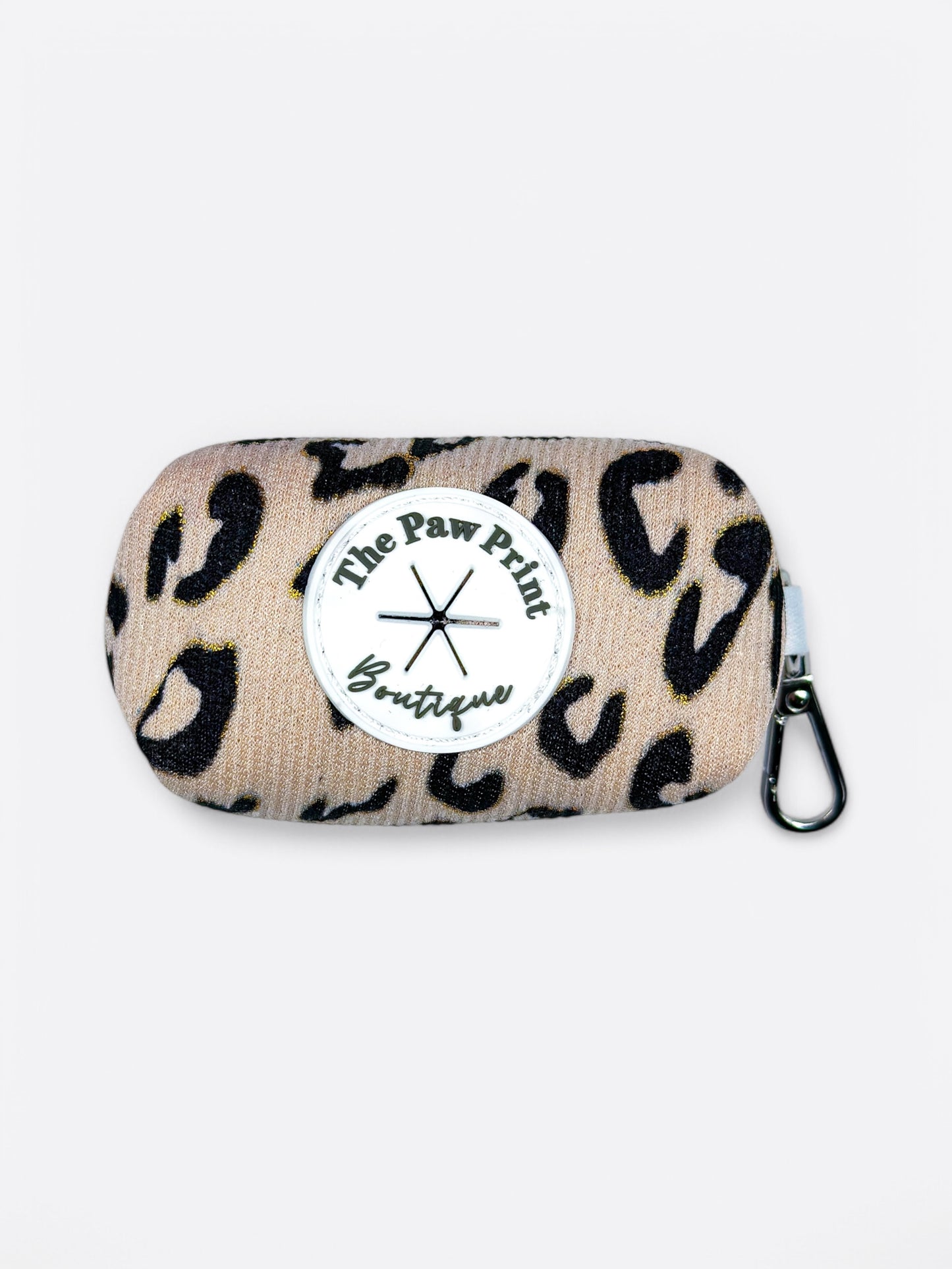 The Luxe Leopard (Beige) Poo Bag Holder