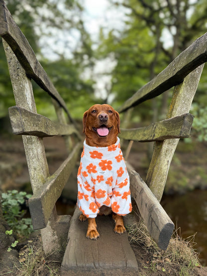 Orange Blossom Floral Fleece