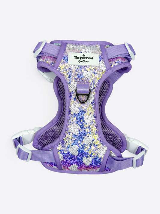 The Sassy in Sequins - Lilac Adventure Paws Harness