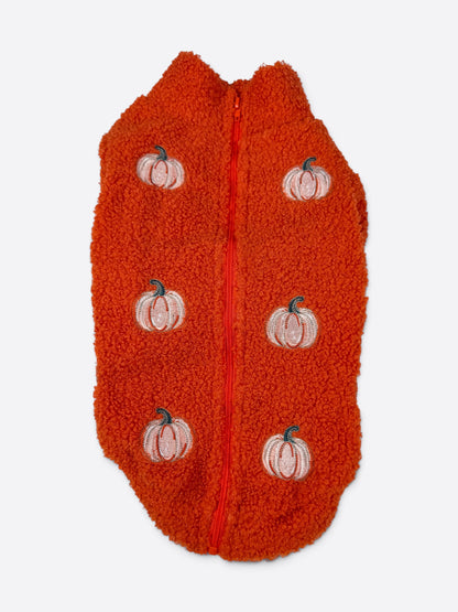 The Embroidered Pumpkins Teddy Fleece
