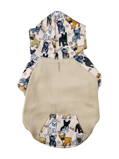 The French Bulldog Dog Hoodie - Beige