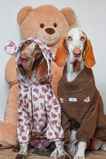 The Embroidered Little Bear Cub Teddy Fleece