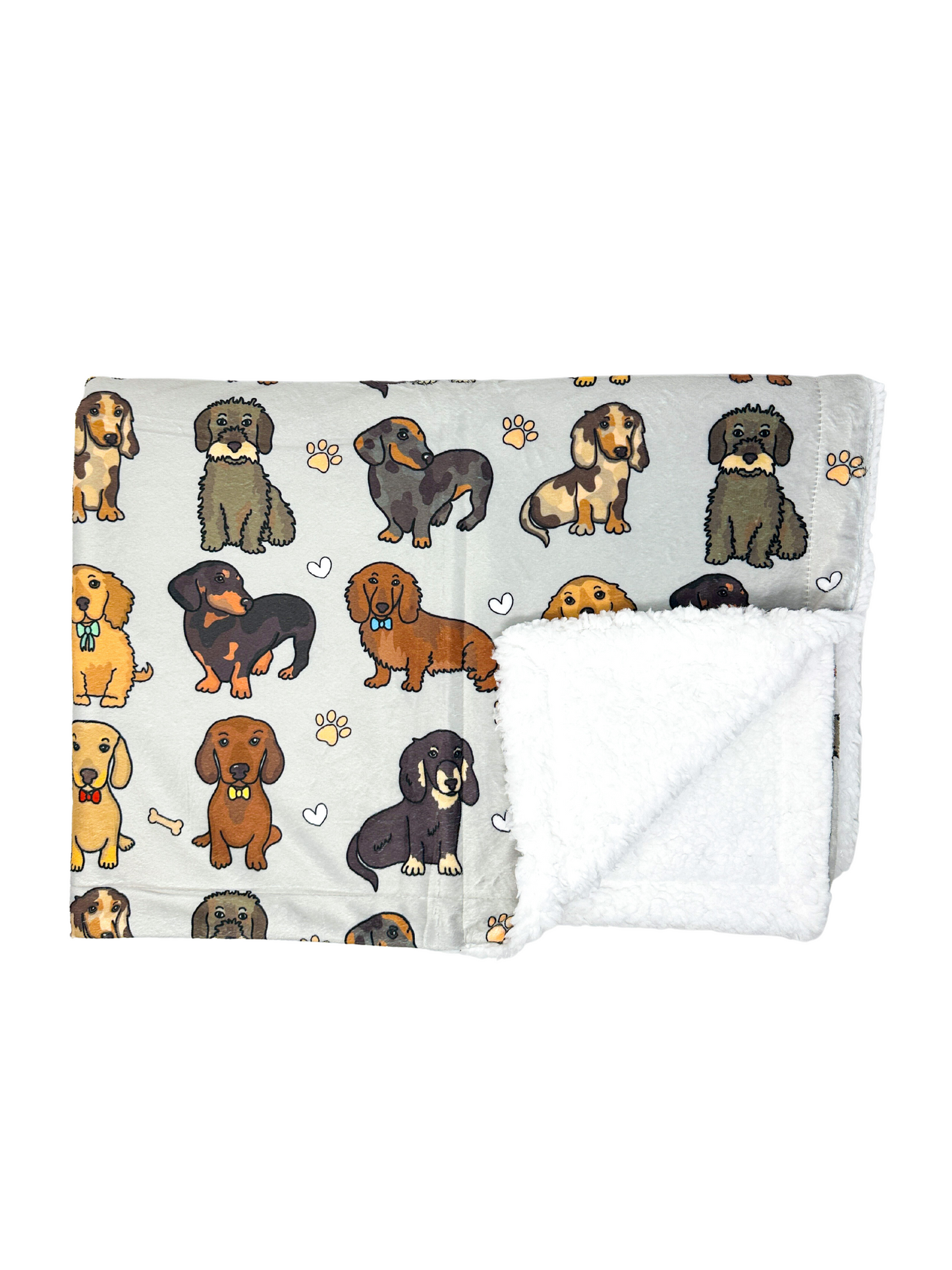 The Dachshund Dog Blanket - Grey