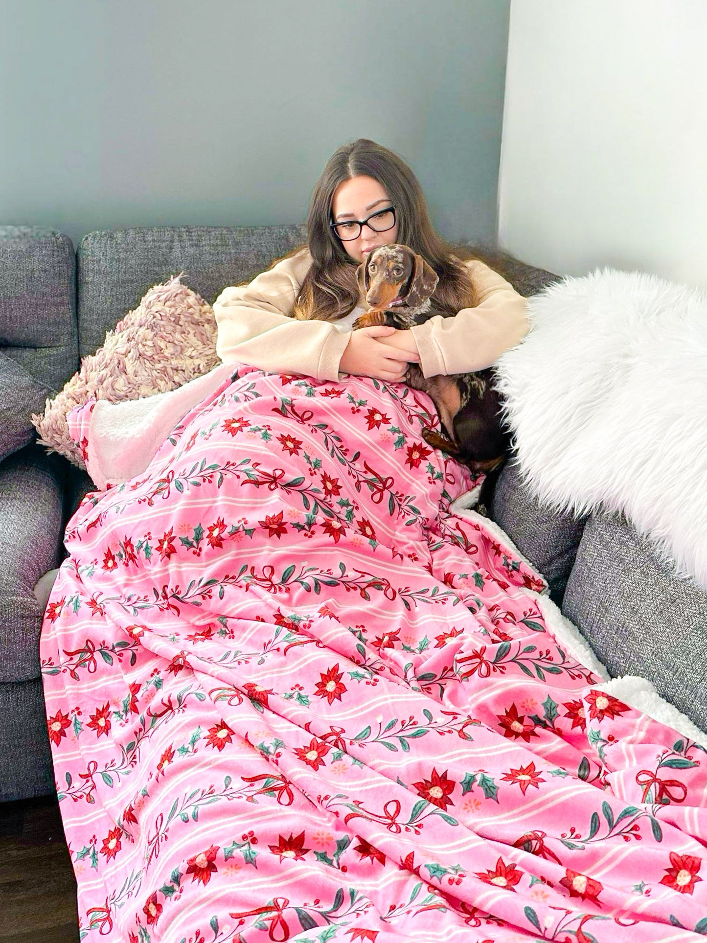 Merry Pinkmas Human Blanket