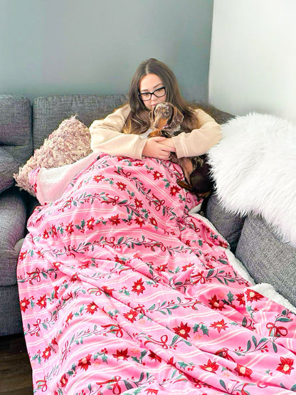 Merry Pinkmas Human Blanket